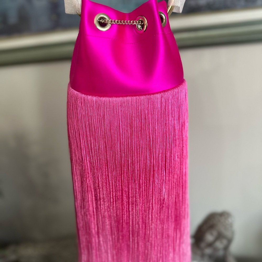 ✨✨SOLD✨✨Jimmy Choo Bon Bon Small Fringed Bucket Bag - Picture 4 of 12
